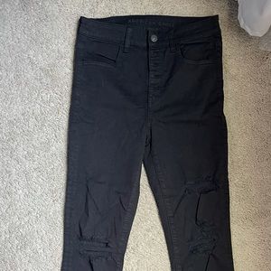 High waisted skinny jeans